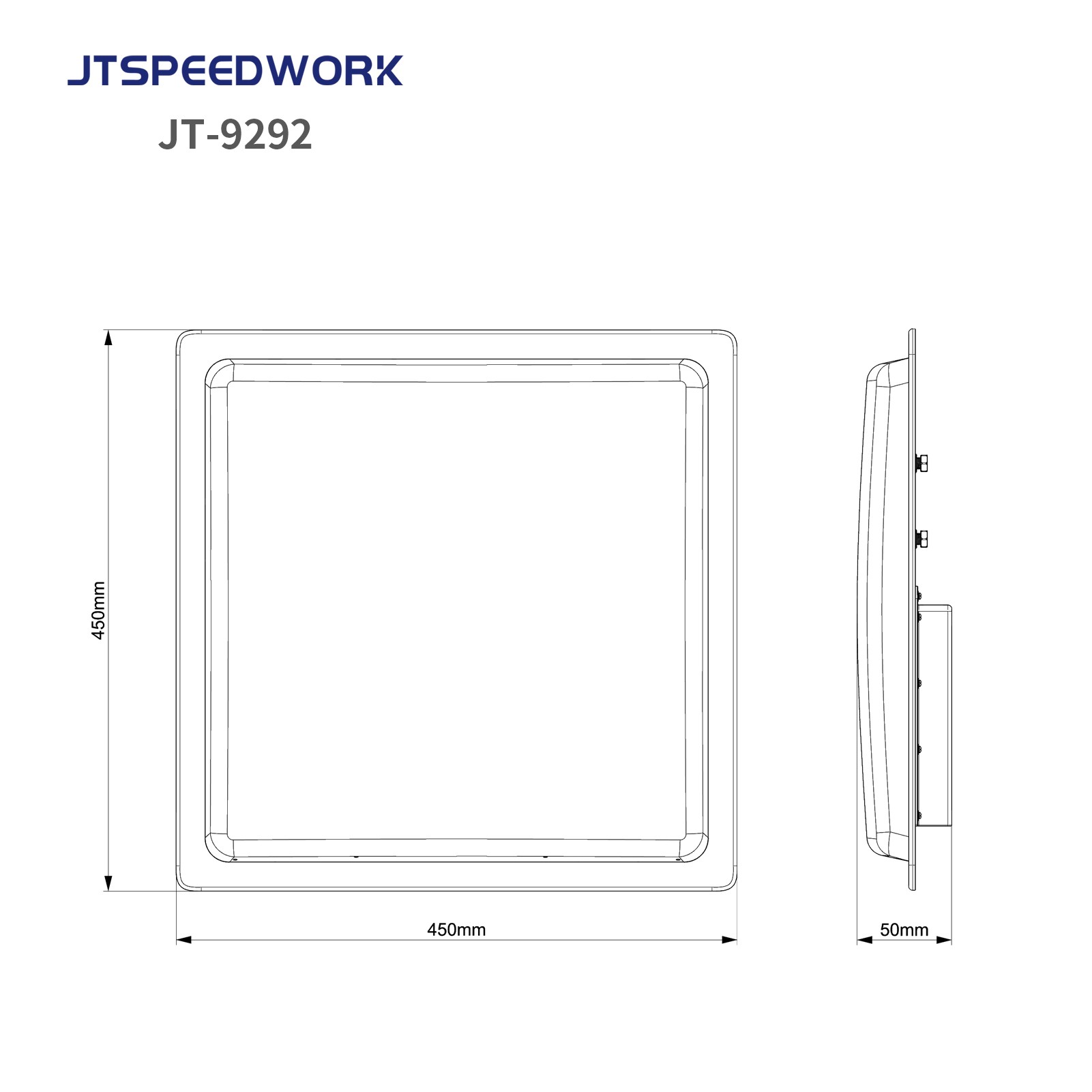 JT-9292 0–30 m lang rekkevidde UHF RFID integrert leser med multitag-lesing 860–960 MHz