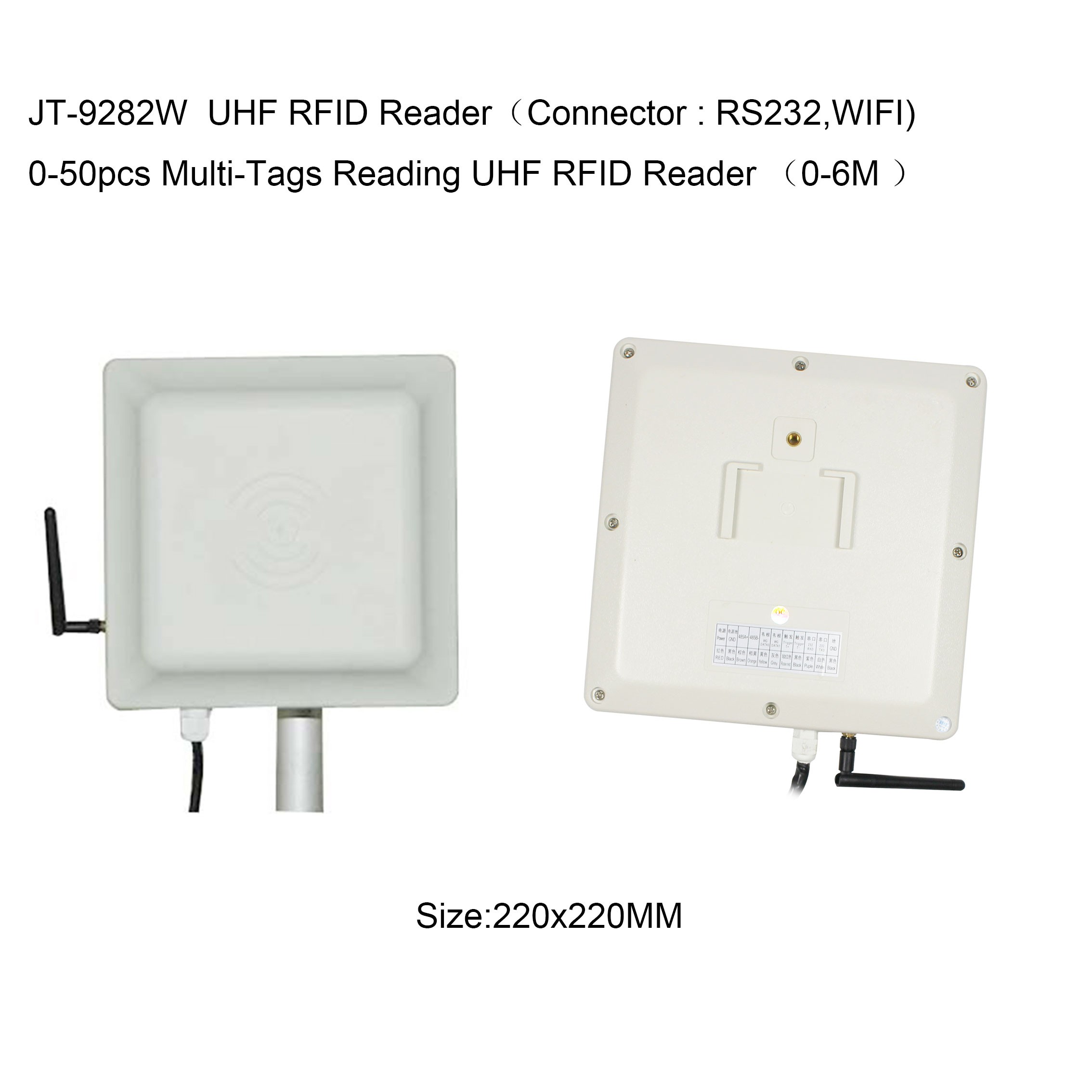 902–928 MHz R2000 Impinj WIFI UHF RFID-leser for mellomregisteret 0–6 M