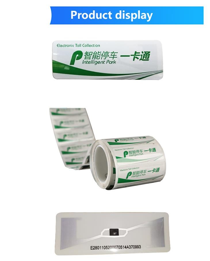 860-960MHz UHF RFID frontrute-tag for parkering