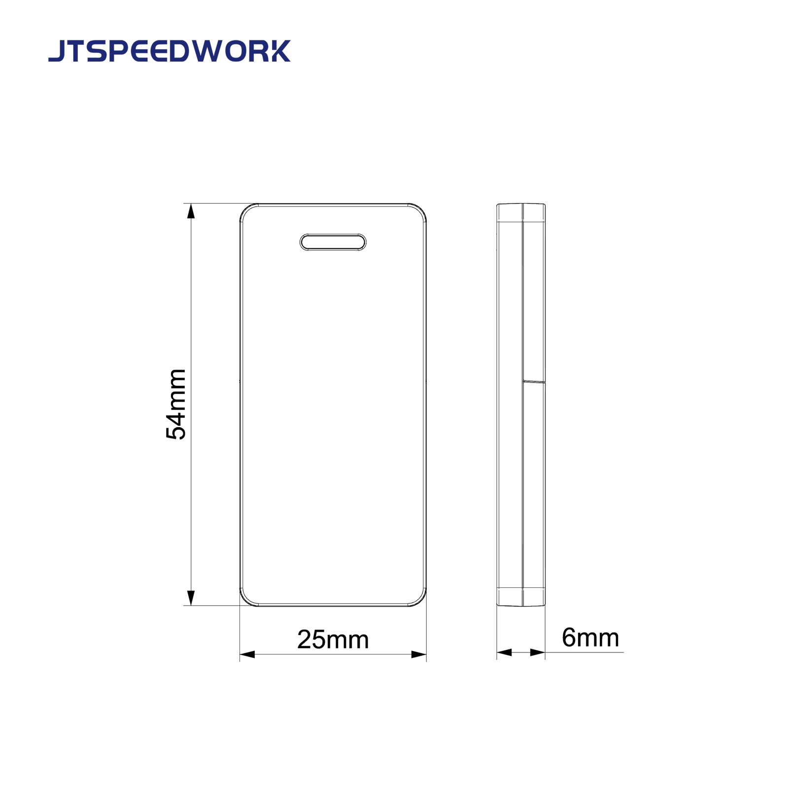 JT-T2490 2,4 GHz RFID aktiv tagg for lagerstyring med utskiftbart batteri