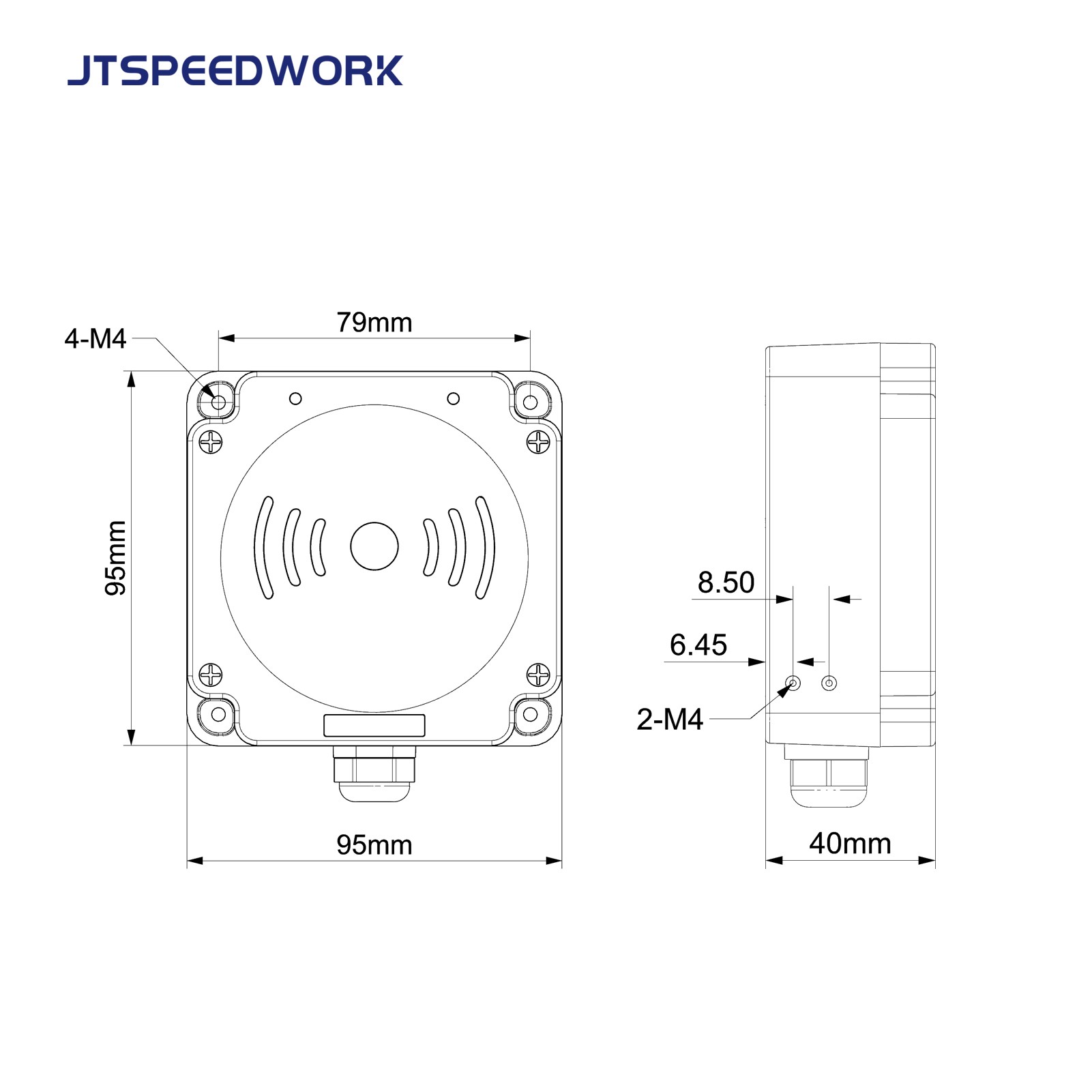 JT-7100 0-3m 860-960MHz UHF RFID RFID-leser av industriell kvalitet