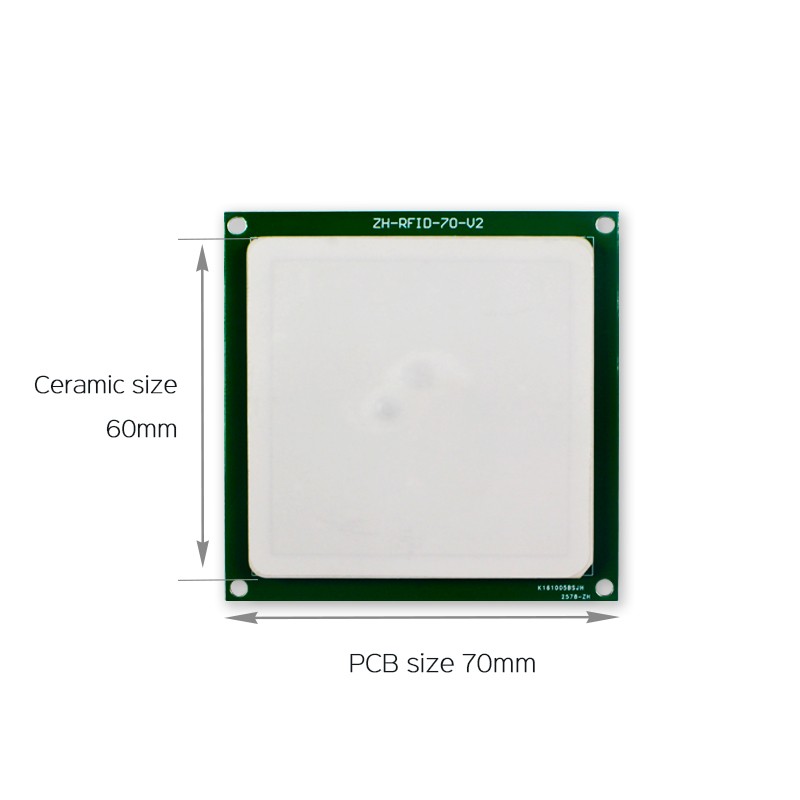 JT-T0060 4dBi UHF RFID keramisk antenne 860–960 MHz RHCP sirkulær polarisering, tilpassbar kontakt