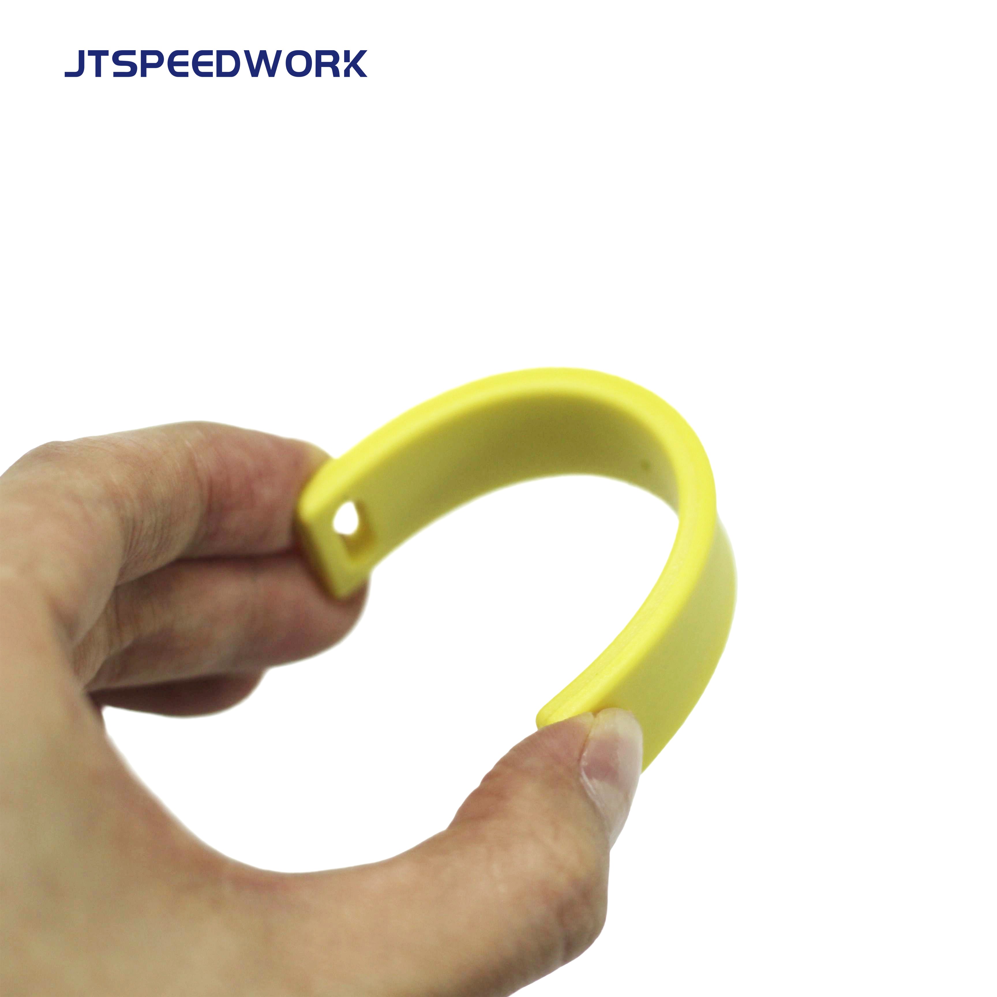 JT-K9018 90*18*4mm TPU UHF RFID Impinj Monza R6 Fleksibel Anti-metall Tag