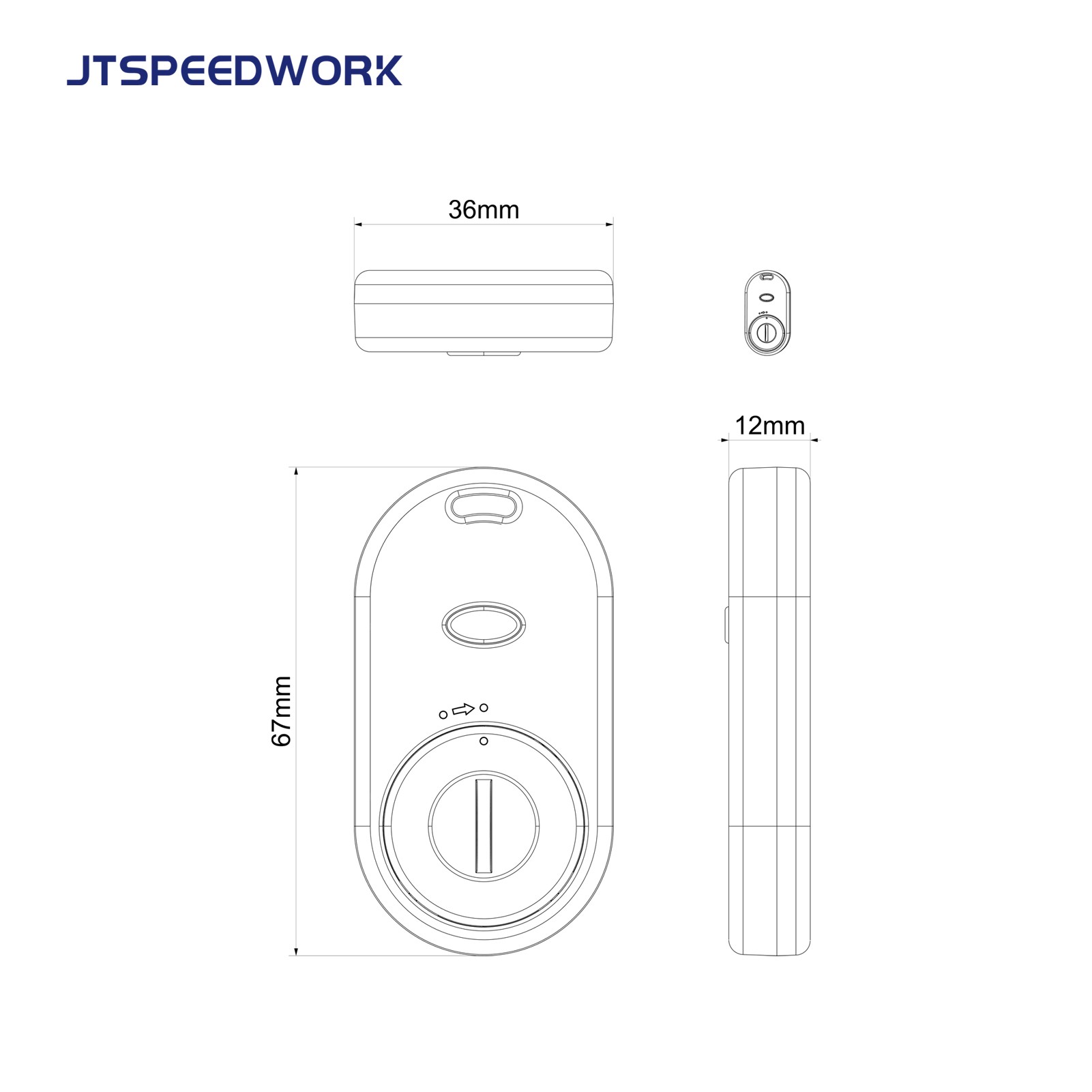 JT-T2483 2,4 GHz aktiv RFID akustooptisk tagg med lys og lyd