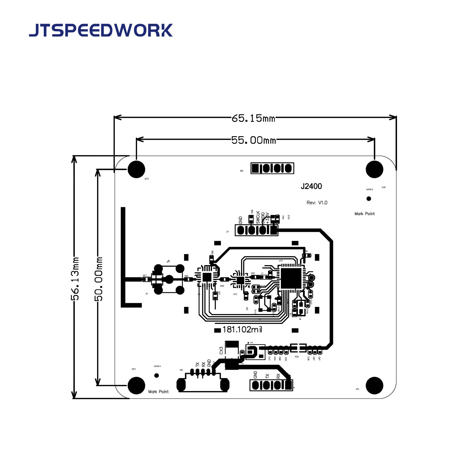 JT-2400 2,45 GHz aktiv RFID-modul