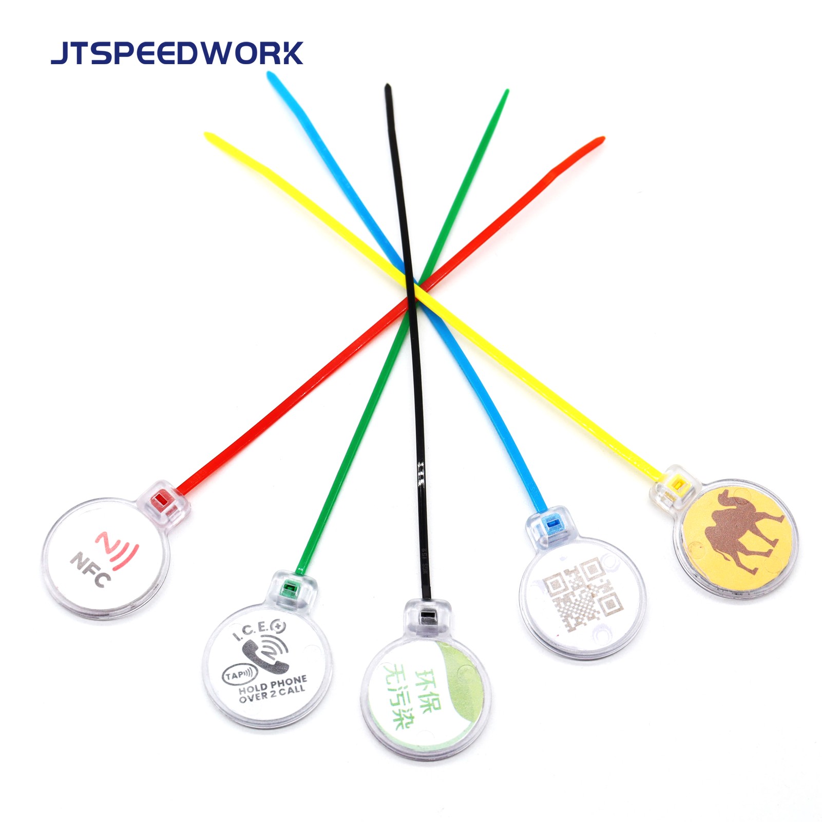 JT-ZD28T UHF/NFC/LF RFID-kabelstripsmerkelapp IP67