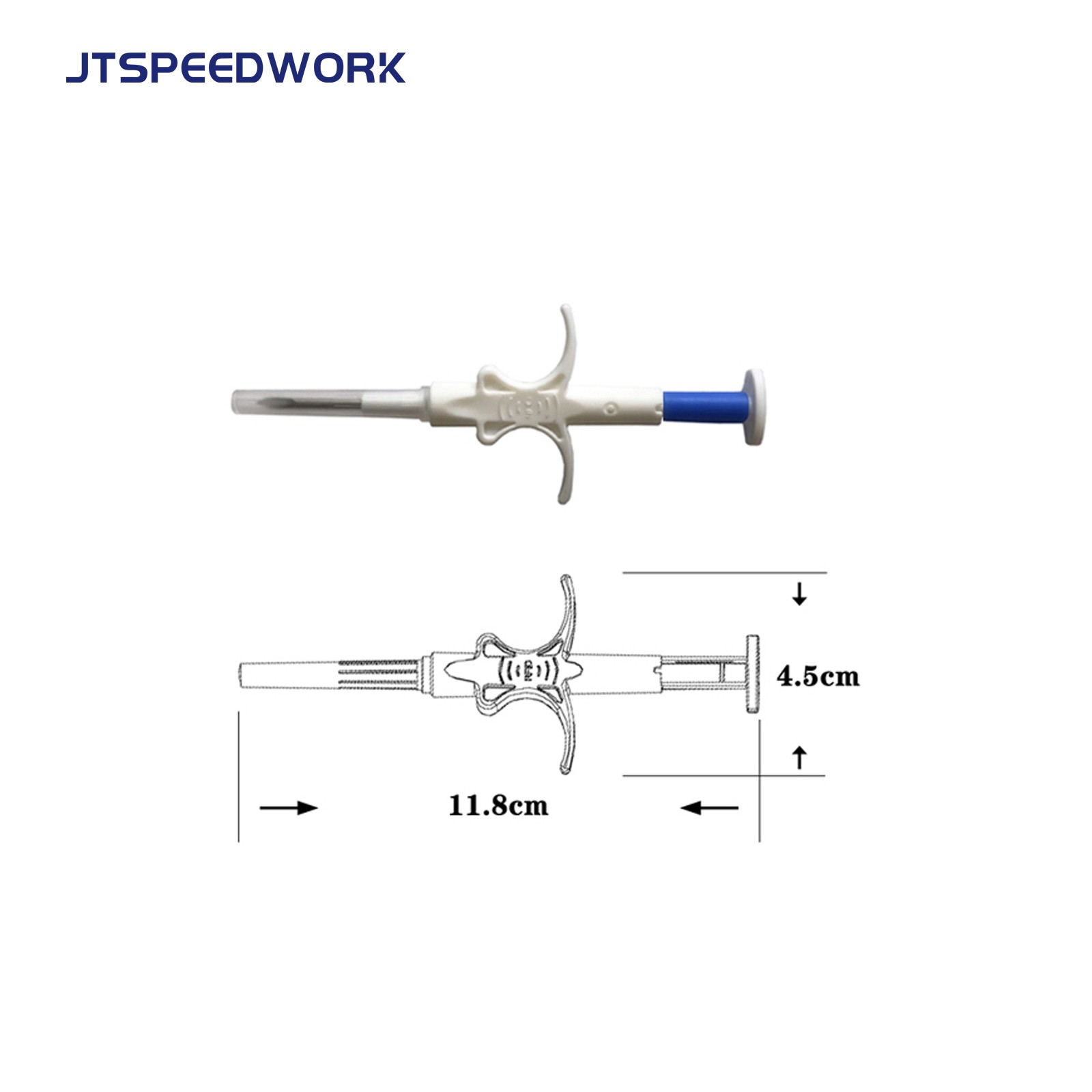 JT-A002 RFID-tagchip for kjæledyr-ID, dyr, mikrochip-sporingsbrikker, injiserbare 134,2 kHz dyr, implantert med engangsnål