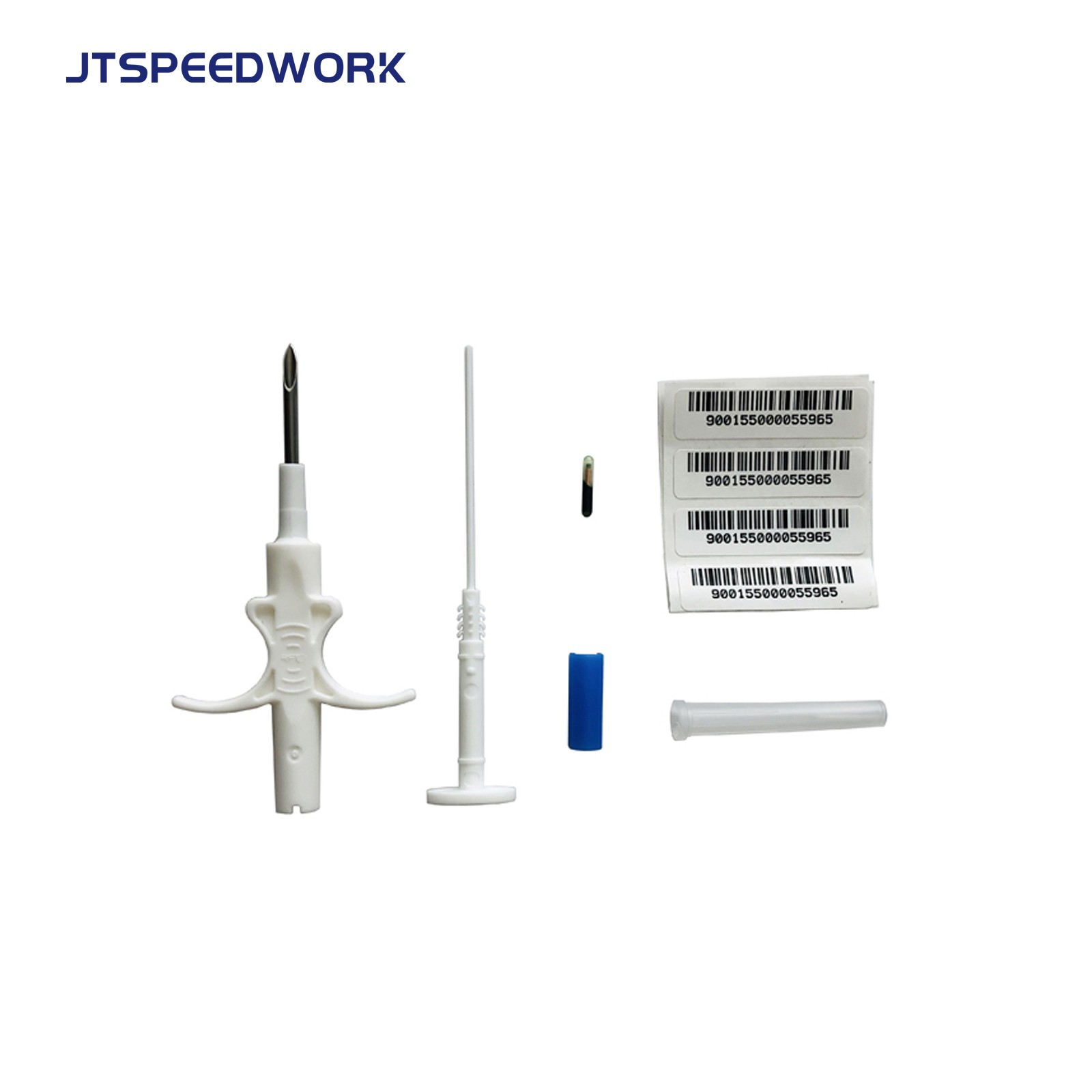 JT-A002 RFID-tagchip for kjæledyr-ID, dyr, mikrochip-sporingsbrikker, injiserbare 134,2 kHz dyr, implantert med engangsnål