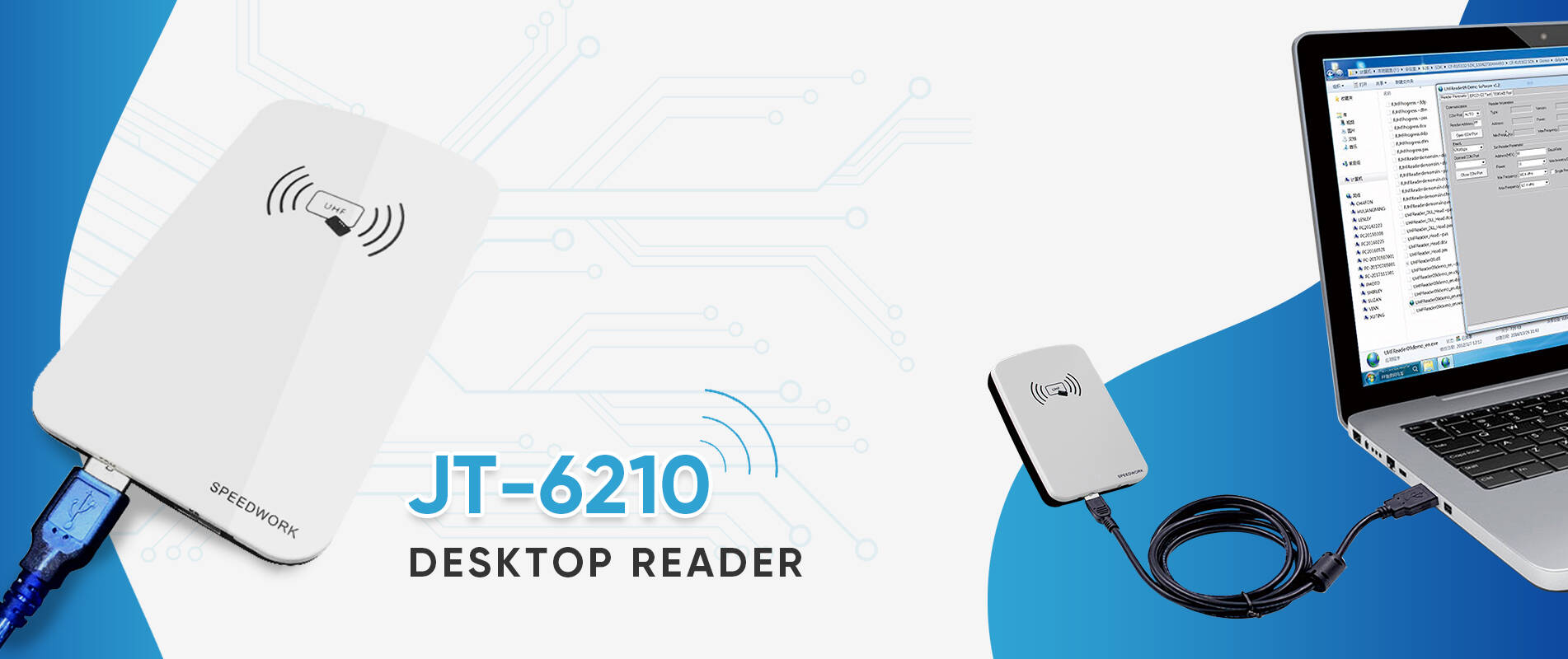 UHF RFID stasjonær USB-leser og -skriver
